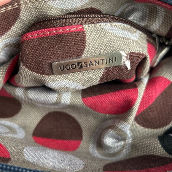 NWT Ugo Santini Leather Crossbody/Shoulder Bag, Clutch in Blue - Picture 5 of 12